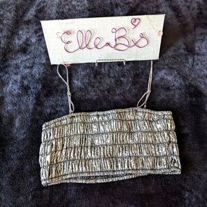 Silver Crop Top M, XL